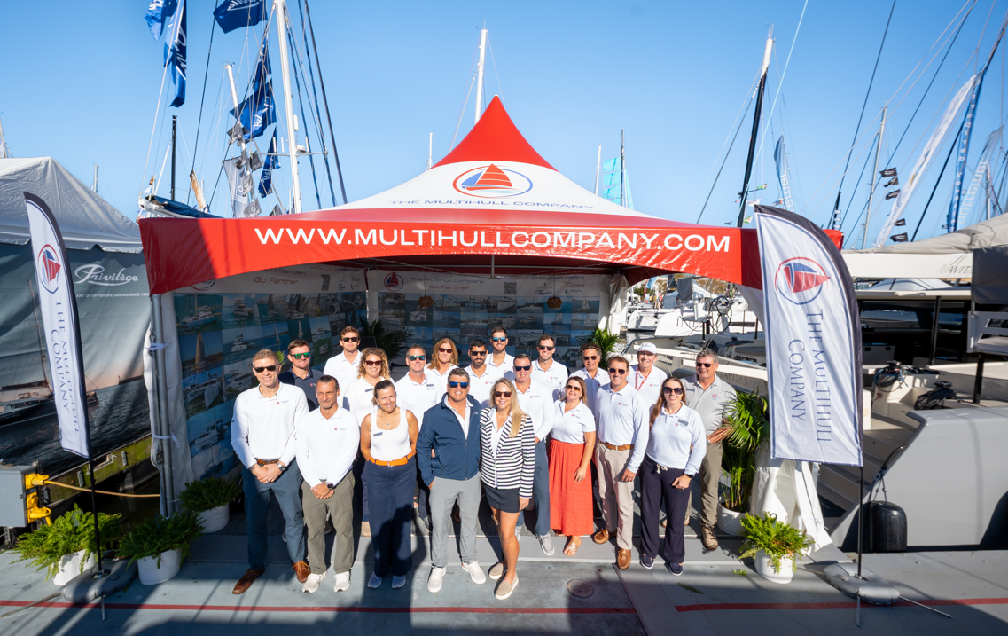 The Multihull Company team at the red tent, Annapolis Sailboat Show